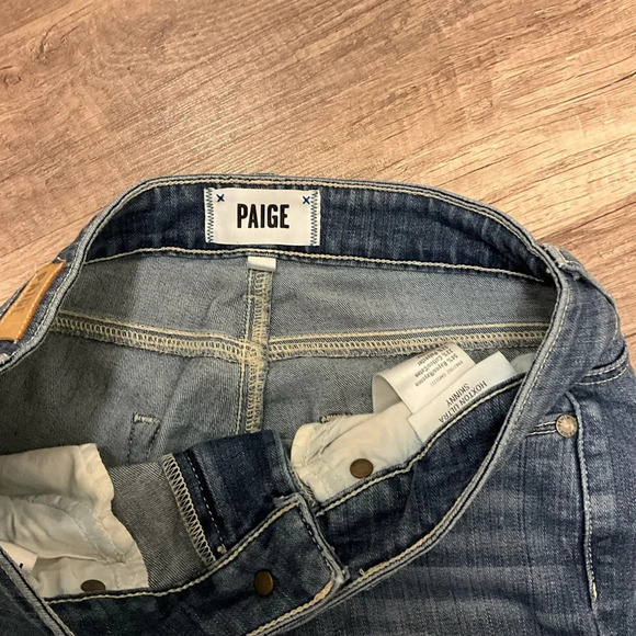PAIGE Hoxton Ultra Skinny Jeans Size 24 Mid-Rise Stretch Denim Medium Wash - Picture 2 of 10